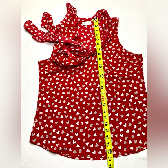 Blouse Red and White Love Hearts Valentines festive top - Picture 12 of 16